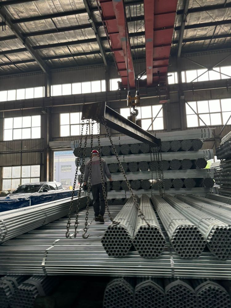 Galvanized steel tubing plant