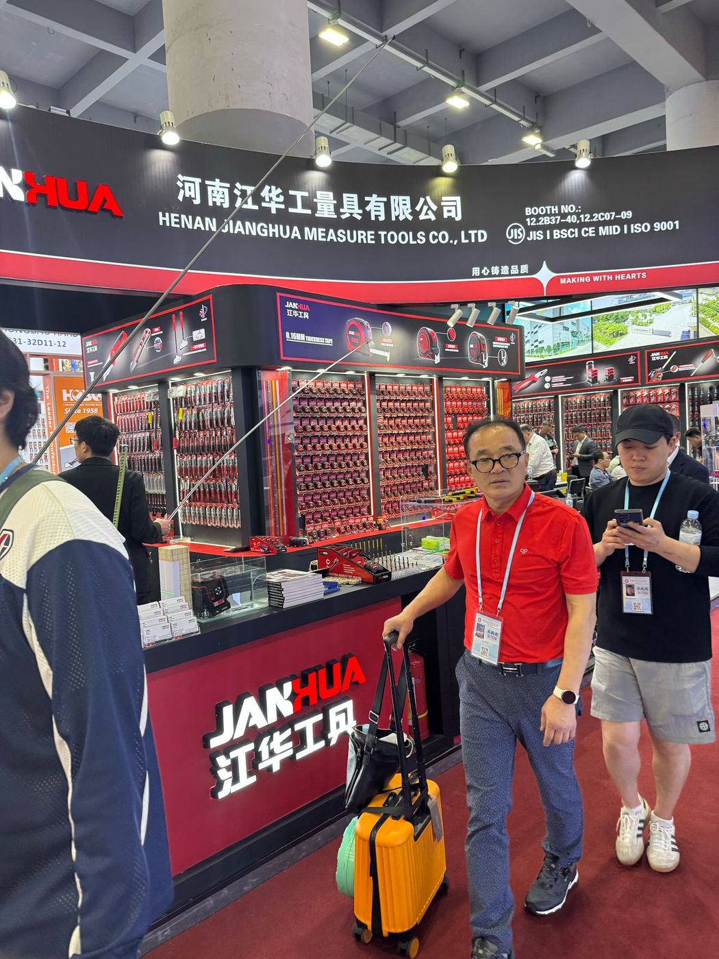 A CVP representative with a manufacturer at the Canton Fair